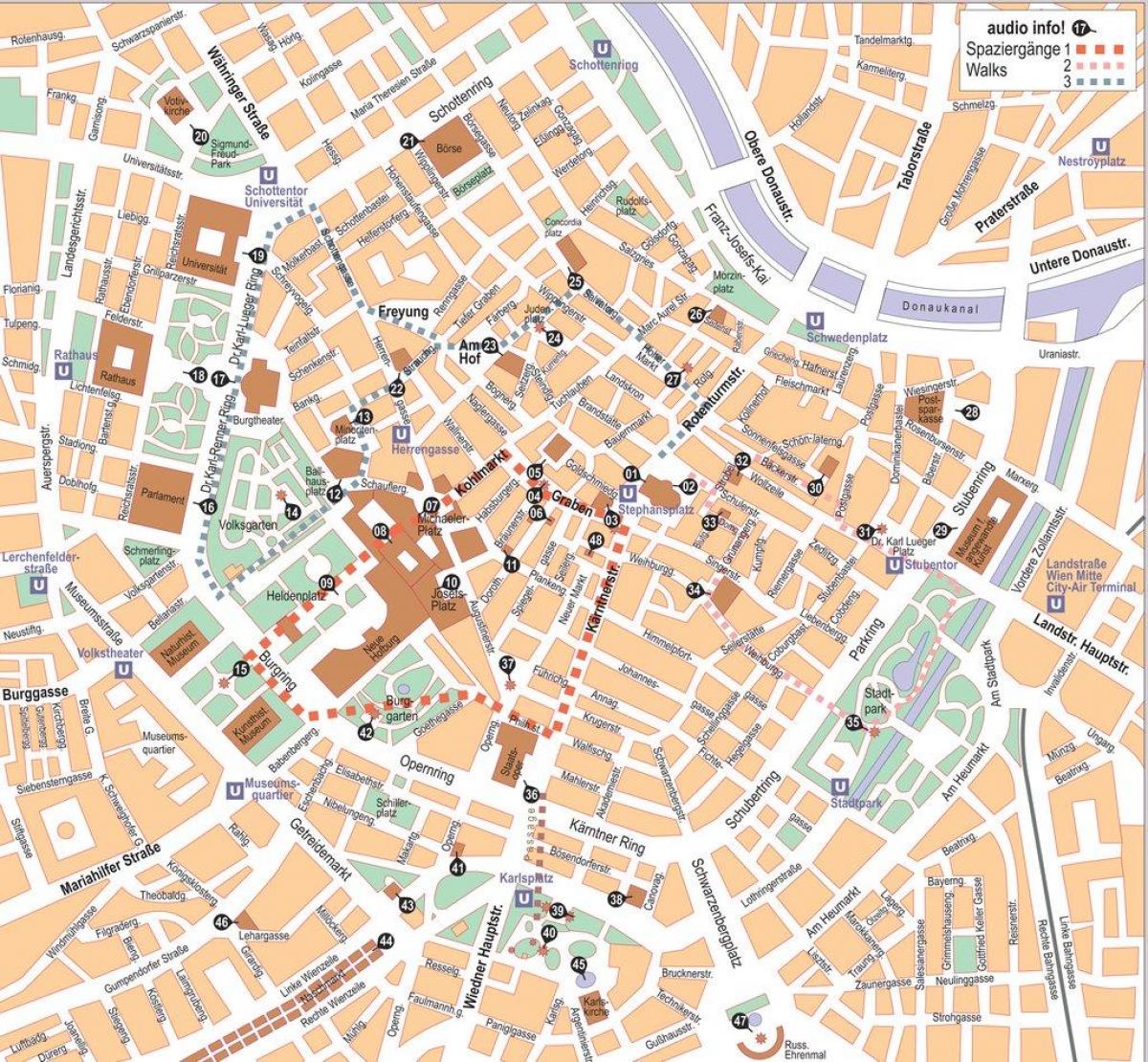 Kaart Wien keskus
