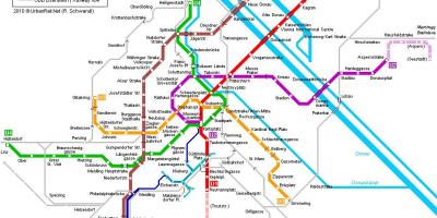 Viini metroo kaart hauptbahnhof