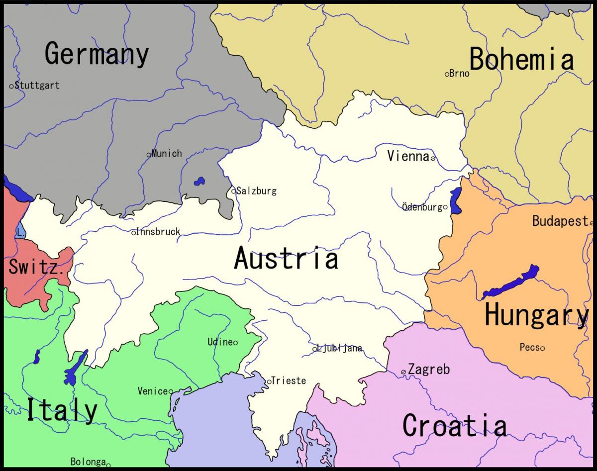 kaart Viini ja seda ümbritseva ala