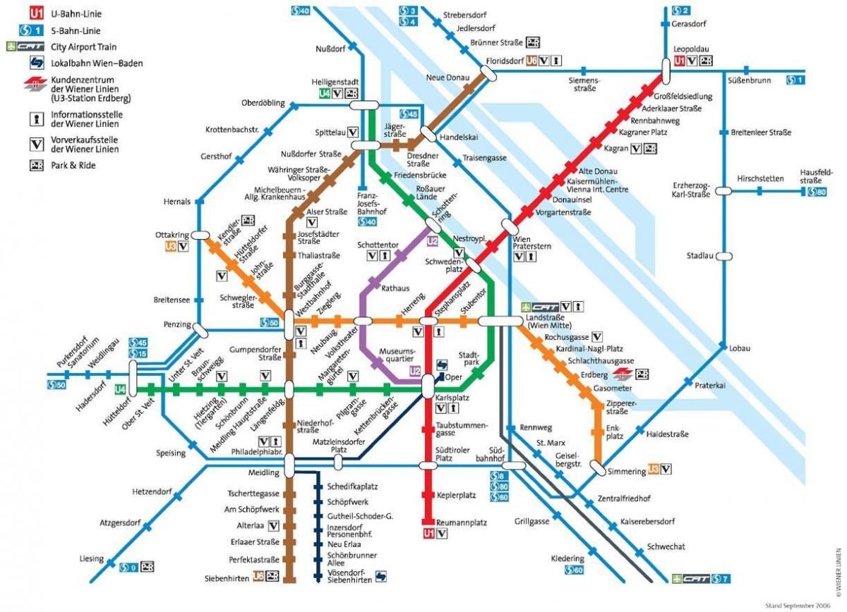 Viini metroo kaart täissuuruses