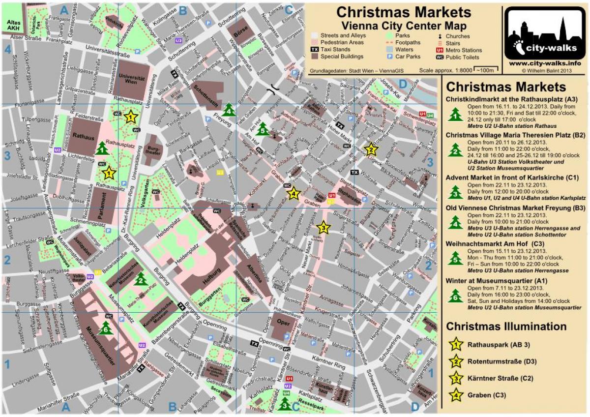 Kaart Viini jõuluturul