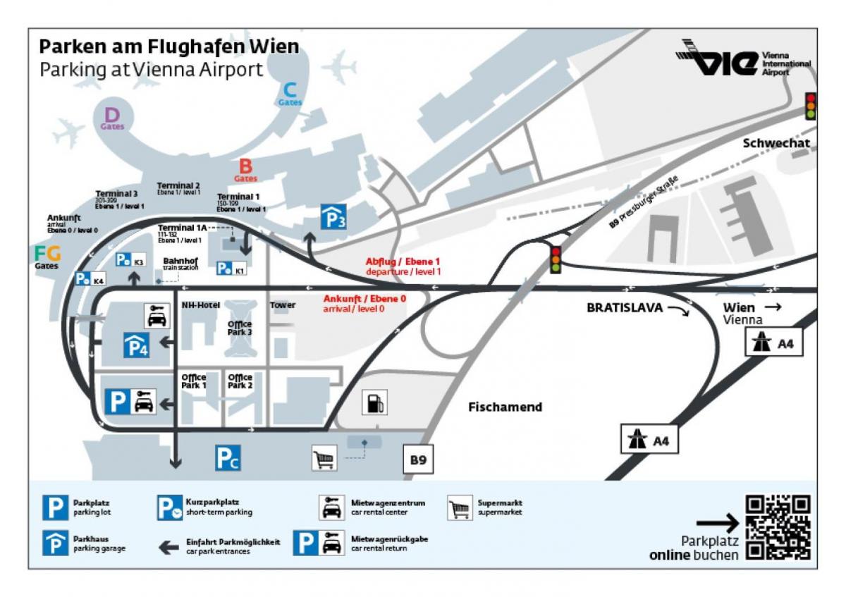 Kaart Viini lennujaama parkimine