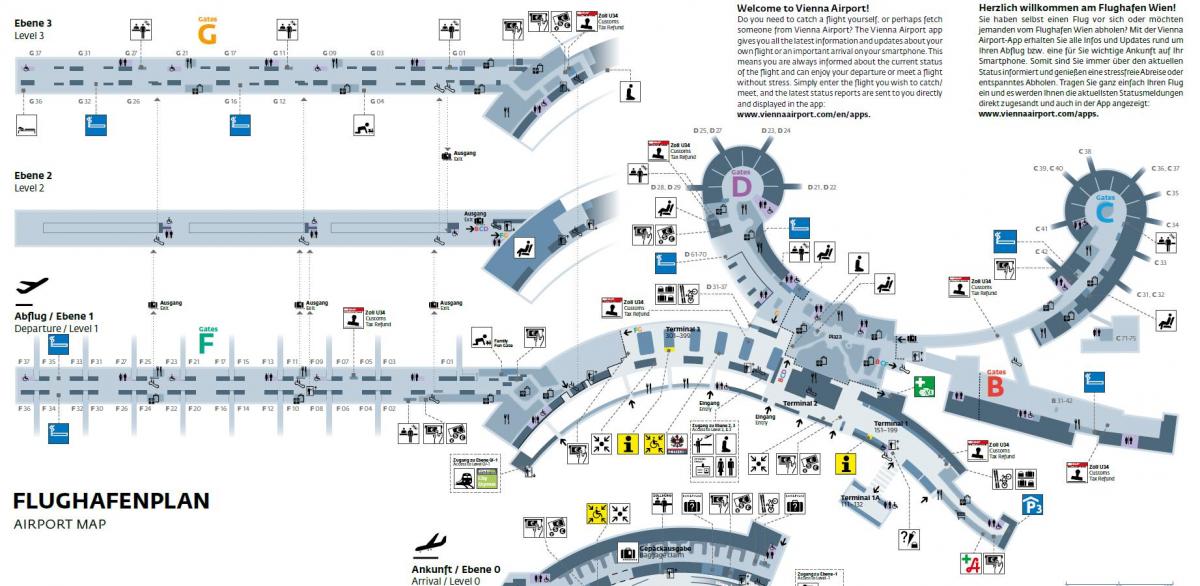 Viini Austria lennujaam kaart