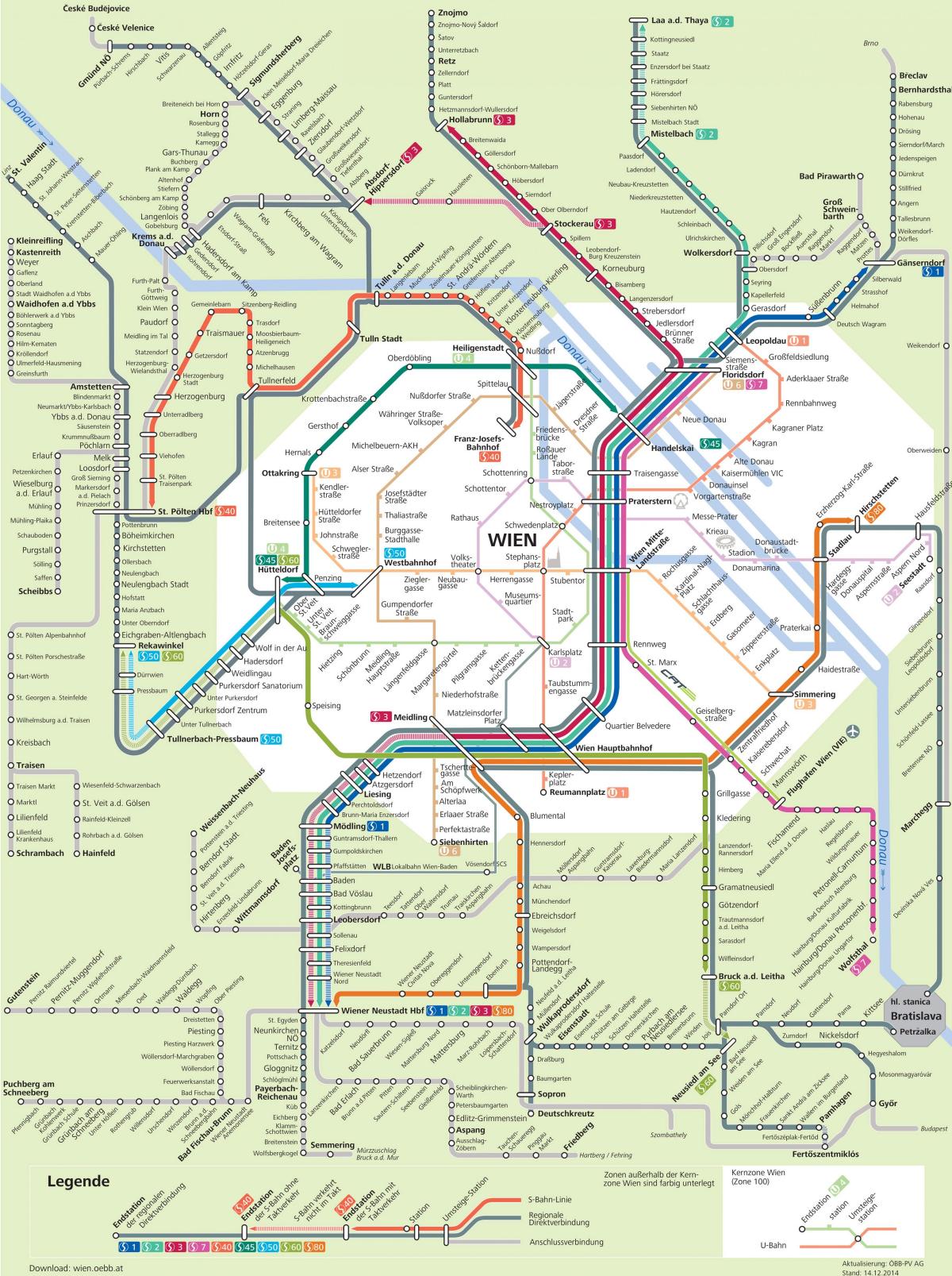 Viini linna transpordi kaart