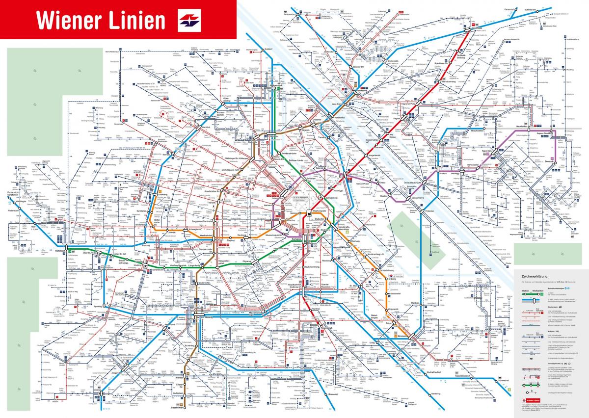 kaart Viini ühistranspordi süsteem