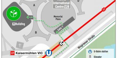 Kaart Vienna international centre