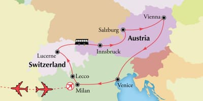 Kaart Viini switzerlan
